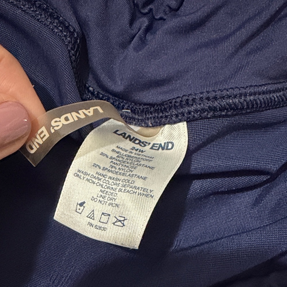 Lands' End Women's Deep Blue Swim Shorts - Picture 3 of 8